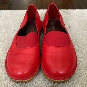 Rachel Comey leather flats in bright red